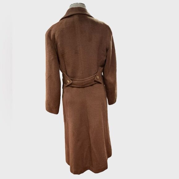 Stevens Forstmann 60s Vintage Wool Trench Coat Lined Winter Women’s Medium - Picture 5 of 9